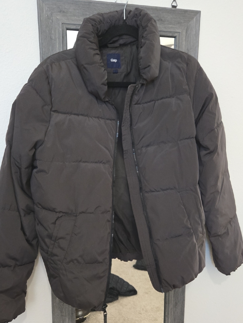GAP Quilted Puffer Jacket in Brown